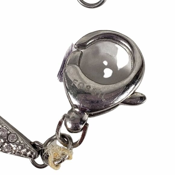 FOSSIL STEEL+PAVE CRYSTAL LINK BRACELET - Picture 5 of 7